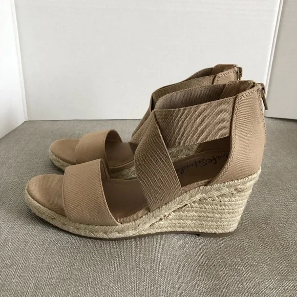 LifeStride Womens Thrive Strappy Espadrille Wedge Sandal, Taupe, 8 US - Picture 7 of 14